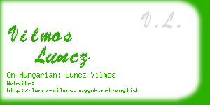 vilmos luncz business card